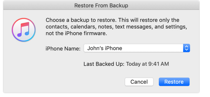 recover deleted messages on iphone by itunes