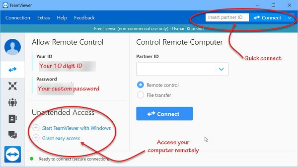 remote access someone's computer with teamviewer