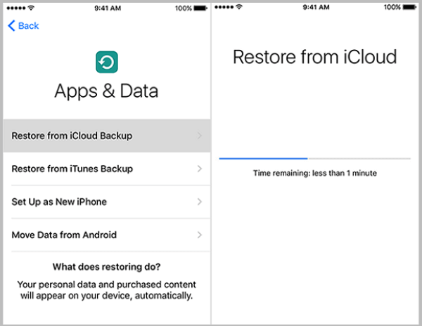 restore icloud backup snapchat