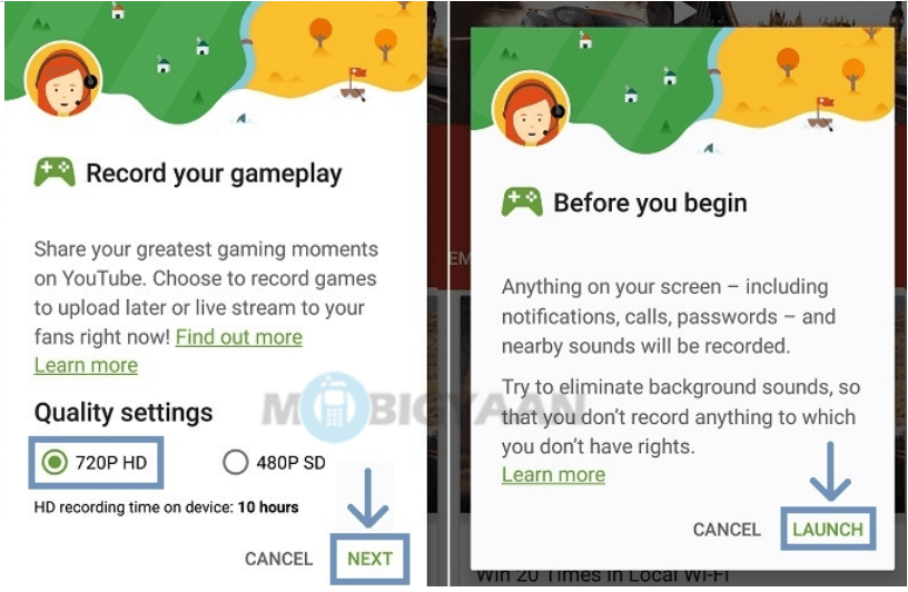 screen shot on google play
