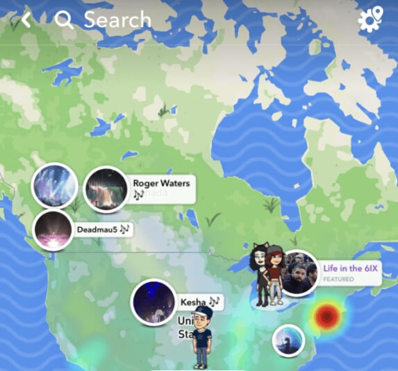 see location on snapchat by snap map