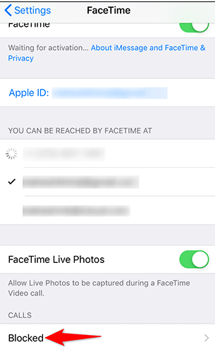 select block on facetime