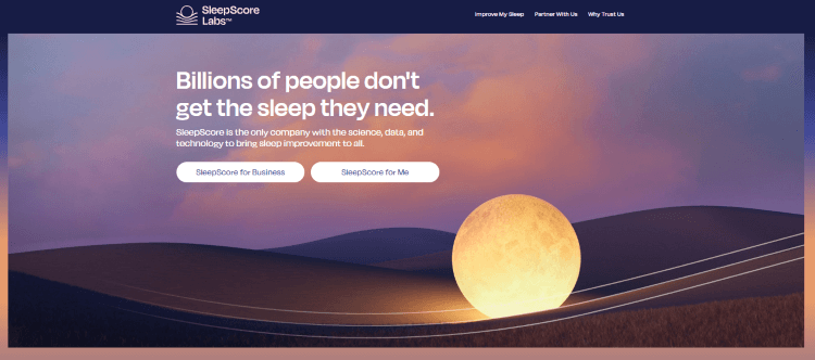 sleepscore product page