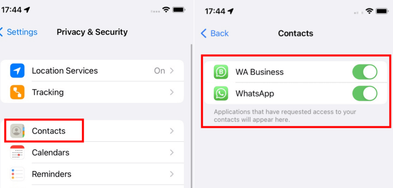 sync phone contacts with whatsapp