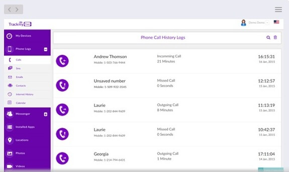 trackmyfone call log tracking