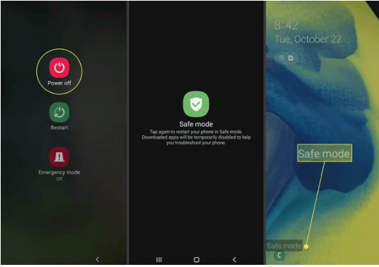 turn off safe mode on samsung
