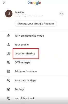 use google map sharing location