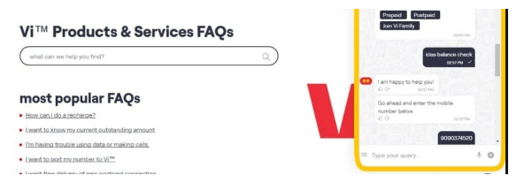use vi vodafone idea number to get call details
