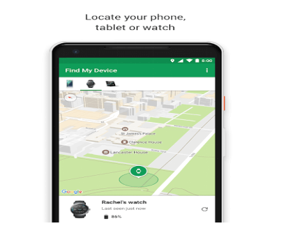 using find my device to find location