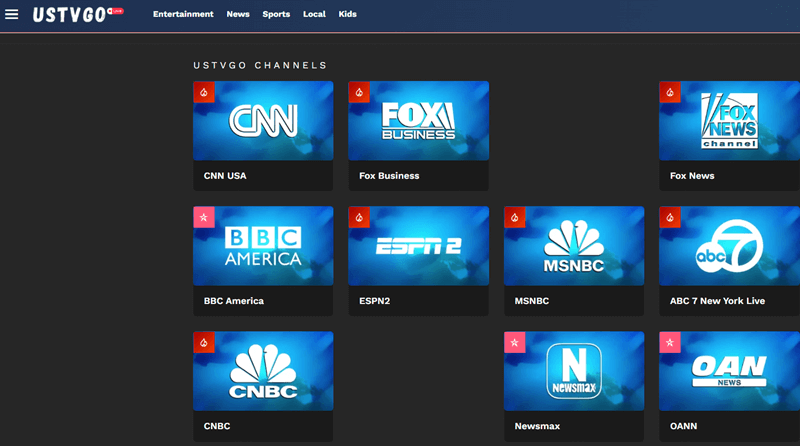 USTVGO home page