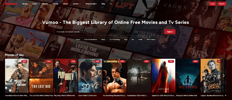Vumoo home page