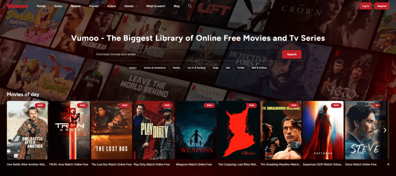 Vumoo home page