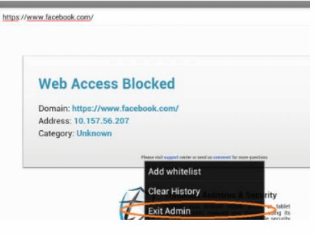 web access block