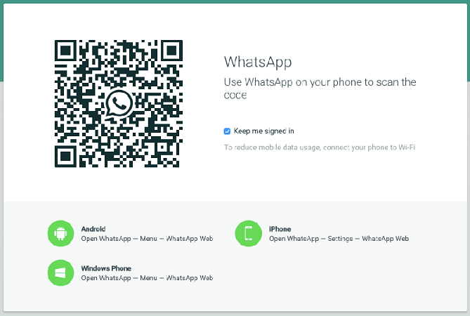 whatsapp web qr code