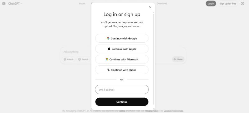 create an account on chatgpt
