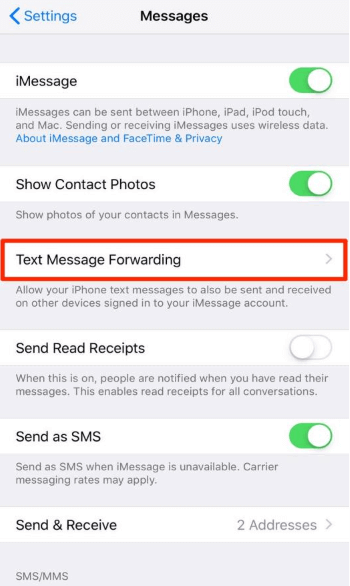 forwarding messages