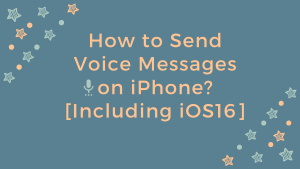 How to Send Voice Messages on iPhone? [Including iOS16]