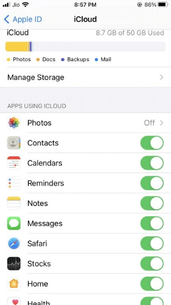 icloud sync monitor messages
