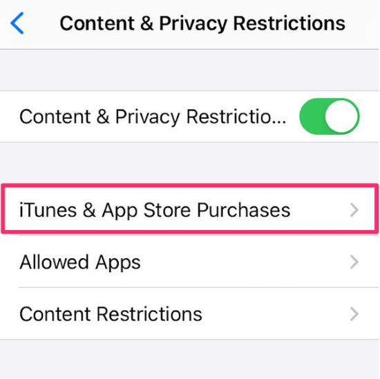 prevent itunes app store purchases