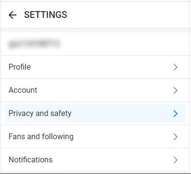 privacy settings