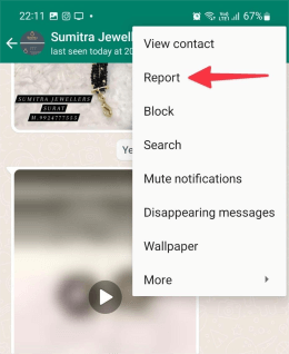 report a scammer on whatsapp