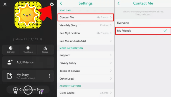 set up snapchat parental controls on setting