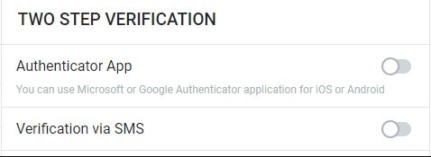 set up two factor authentication