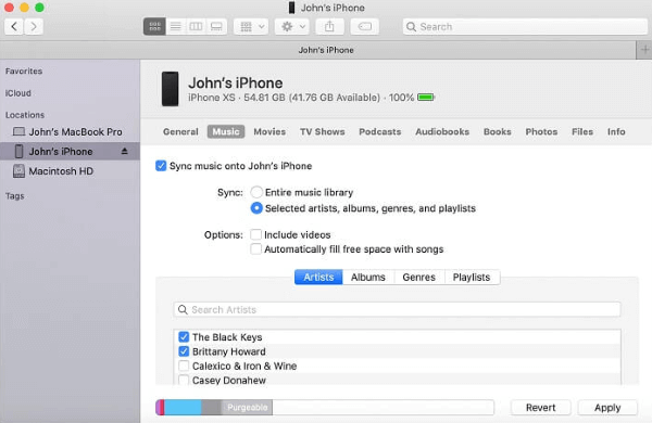 transfer file between iphone and mac syncing