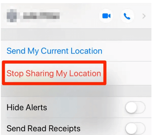 turn off location iphone in imessage