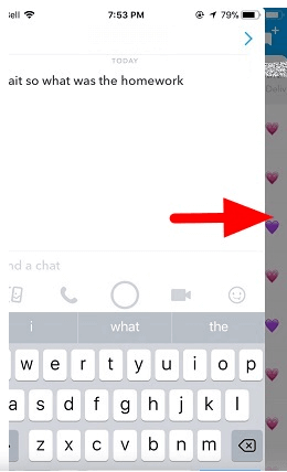 view a snap without opening via half swiping