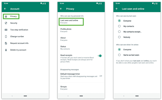 congelarse por última vez en whatsapp android