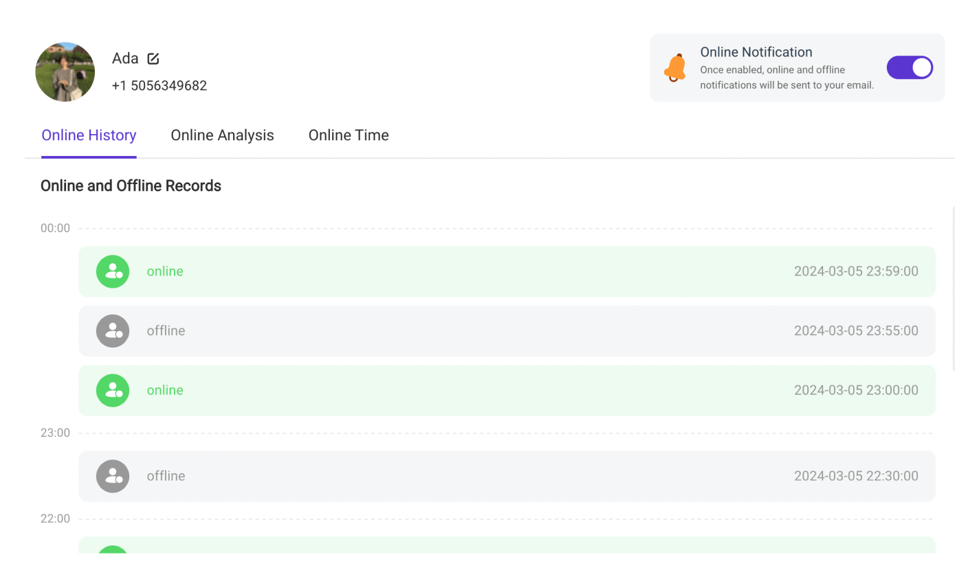 WhatsApp Online Analytics