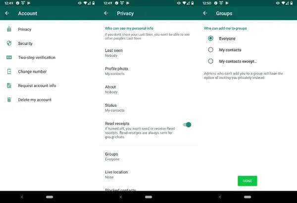 quién puede enviarme mensajes en grupos de whatsapp