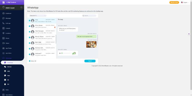 suivi des messages sociaux sur iphone