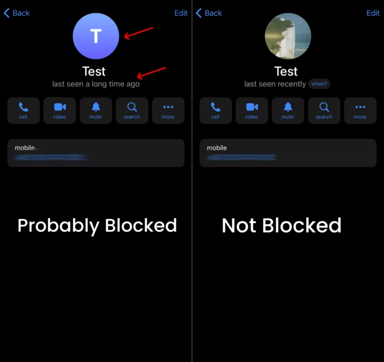 замороженный статус «был(а) в сети» в Telegram