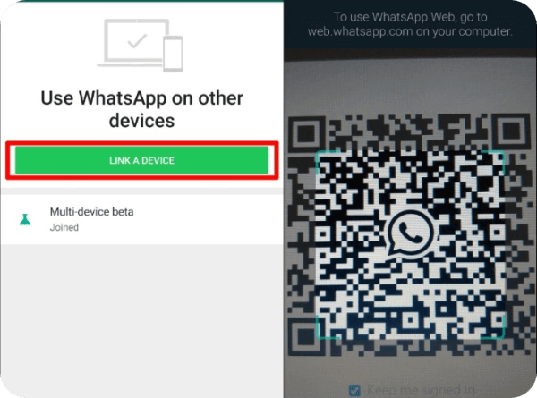 Сканирование QR-кода WhatsApp