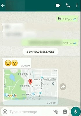 查看某人在WhatsApp上的即時位置